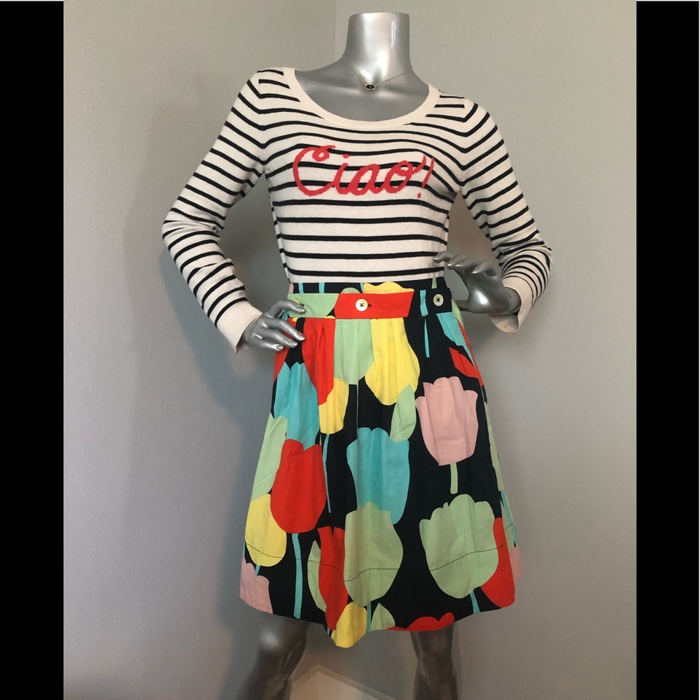 Anthropologie Fei ‘Tulip’ skirt in bold pattern